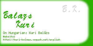balazs kuri business card